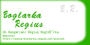 boglarka regius business card